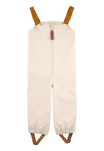 Sterntaler Regenhose ungefüttert Uni - Kinder Regenhose wasserdicht - Unisex Matsch- und Buddelhose mit verschweißten Nähten und elastischen Hosenträgern - robuste Regenbekleidung - beige, Größe 98 von Sterntaler