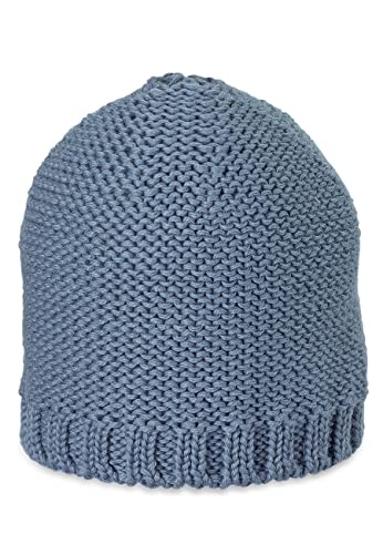 Sterntaler Unisex Kinder Strickmütze Baby Strickmütze Uni mit Merionwolle, Blau, 47 von Sterntaler