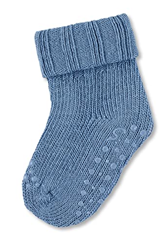 Sterntaler ABS Krabbelsocken aus Wolle - Baby Stoppersocken - ABS-Motiv auf Spann und Sohle - Krabbelsöckchen - Baby und Kinderstrümpfe, mittelblau, Größe 18 von Sterntaler