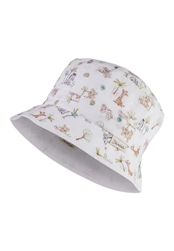Sterntaler Wendefischerhut Tierbabys - Unisex Babymütze mit Druckmuster - Fischerhut Baby mit Bindeband - ecru, 43 von Sterntaler