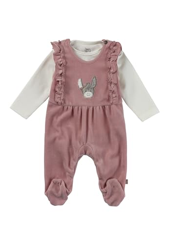 Sterntaler Strampler Set Emmi Girl - Baby Strampler aus Nicki mit Esel Emmi Girl Applikation - Langarm Shirt Jersey - Drucknöpfe im Schritt - bequemer Mädchen Zweiteiler ab Geburt - mattrosa, Größe 56 von Sterntaler