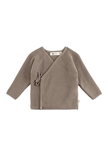 Sterntaler Strickjacke Struktur - Baby Jacke aus Baumwollgarn - Baby und Kinder Jacke mit Wickelverschluss zum Binden - Unisex Bekleidung - braun, Größe 68 von Sterntaler