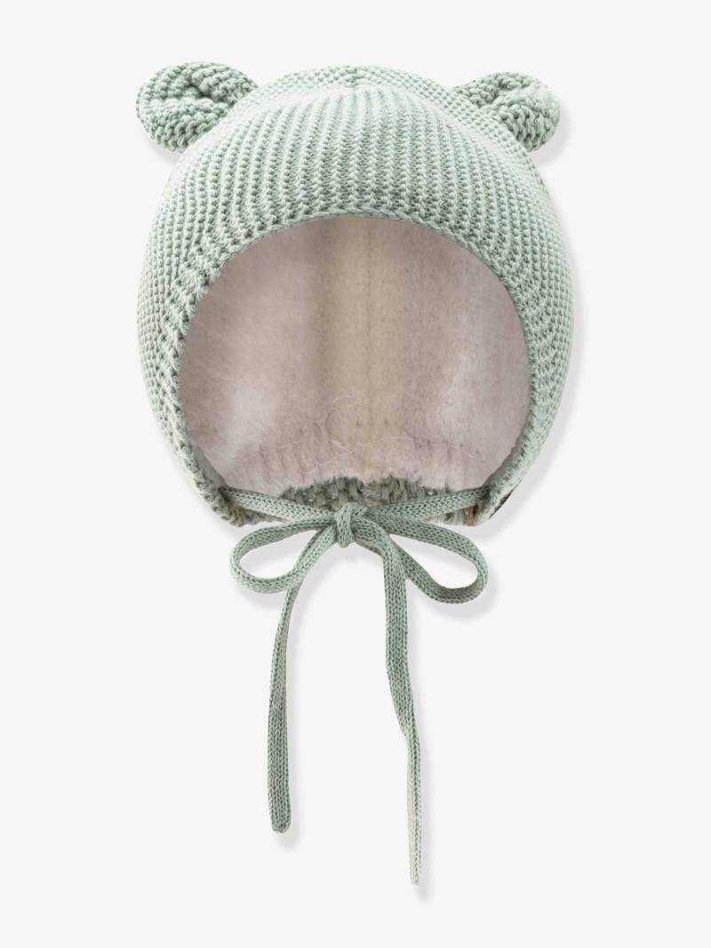 Strickmütze Ohren aus Bio-Baumwolle Kinder Sterntaler salbei von Sterntaler
