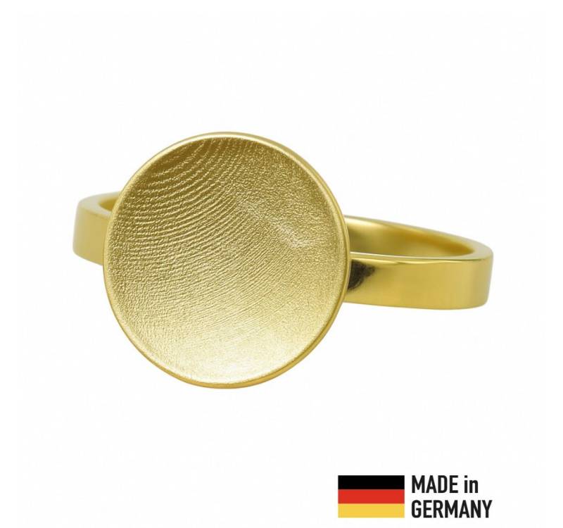 Sternvoll Fingerring Moonlight Ring 585 Gold, Handgefertigt in Stuttgart, Handgefertigt, 585 Gold, Moonlight Textur, Elegantes Oval von Sternvoll