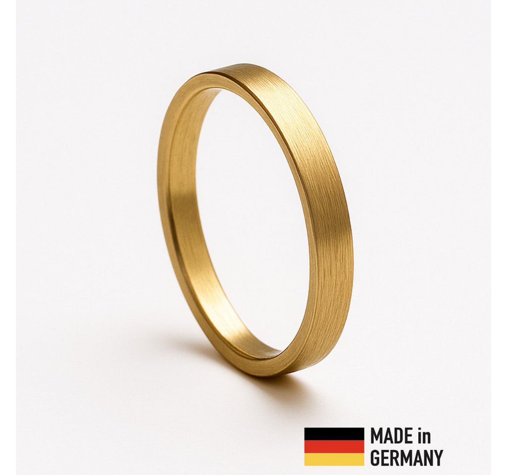 Sternvoll Fingerring Trauringe 585 Gold, Satin-Matt, Handgefertigt in Stuttgart von Sternvoll