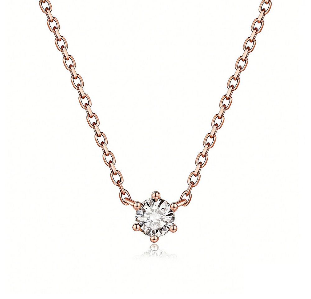 Sternvoll Goldkette 18K Gold Solitär Collier 0.35 ct Diamant IGI-zert. von Sternvoll