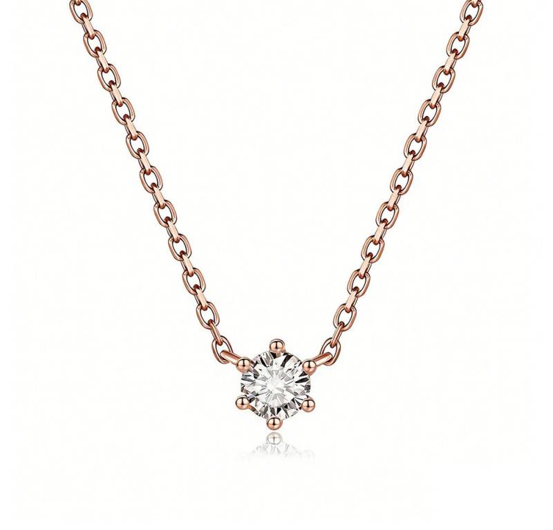 Sternvoll Goldkette 18K Gold Solitär Collier 0.35 ct Diamant IGI-zert. von Sternvoll