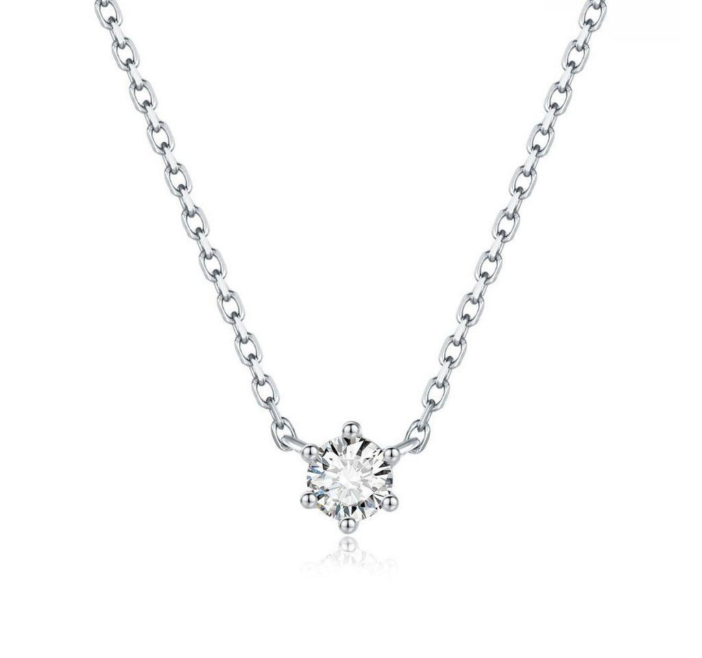 Sternvoll Goldkette 18K Gold Solitär Collier 0.35 ct Diamant IGI-zert. von Sternvoll