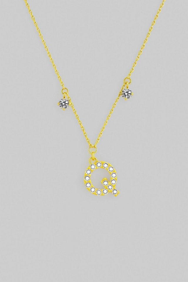 Sternvoll Goldkette Buchstaben-, Initialien-Collier, Ca. 0.4 ct Diamanten 18K Gelbgold von Sternvoll