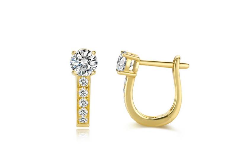 Sternvoll Ohrring-Set Creolen-Ohrstecker 0.43 ct Diamanten, 18K Gelbgold IGI, 0.43 ct Solitär-Akzent, 18K Gelbgold, F-G/VS-VVS von Sternvoll