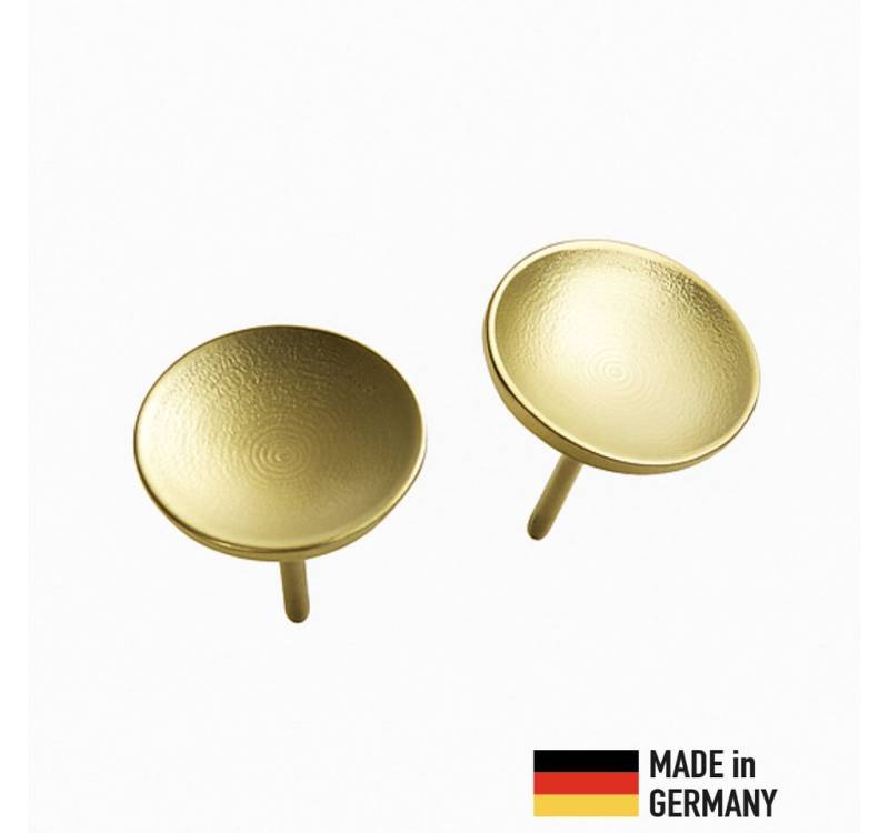 Sternvoll Ohrring-Set Moonlight Ohrstecker 585 Gold, Mattiert, Handgefertigt in Stuttgart, Handgefertigt, 585 Gold, Moonlight Textur, Rundform von Sternvoll