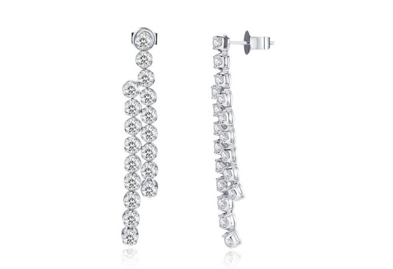 Sternvoll Ohrring-Set Ohrhänger 4.73 ct Labordiamanten, 18K Weißgold IGI-zertifiziert, 4.73 ct Kaskadenform, 18K Massivgold, Brillantschliff von Sternvoll