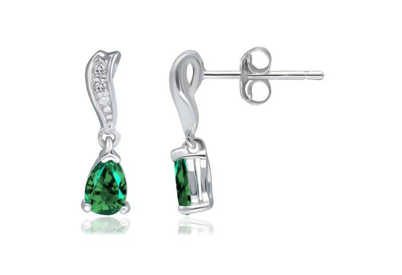 Sternvoll Ohrring-Set Ohrringe aus 925 Sterling Silber mit Grün Quarz in Tropfenform von Sternvoll