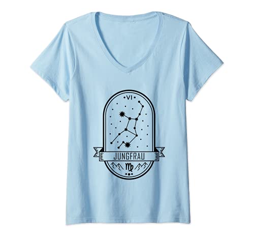 Damen Jungfrau Sternzeichen Horoskop Astrologie August September T-Shirt mit V-Ausschnitt Damen Jungfrau Sternzeichen Horoskop Astrologie August September T-Shirt mit V-Ausschnitt von Sternzeichen Jungfrau Geschenke und Mehr