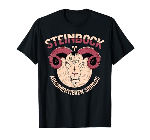 Herren Geschenk Monat Steinbock Sternzeichen Geschenkidee T-Shirt von Sternzeichen Steinbock Motiv Sternbild Geschenk
