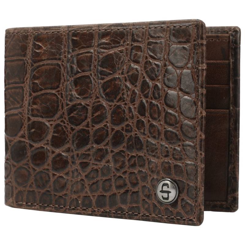 Croco Embossed Bi-Fold Leather Wallet von Stetson.eu