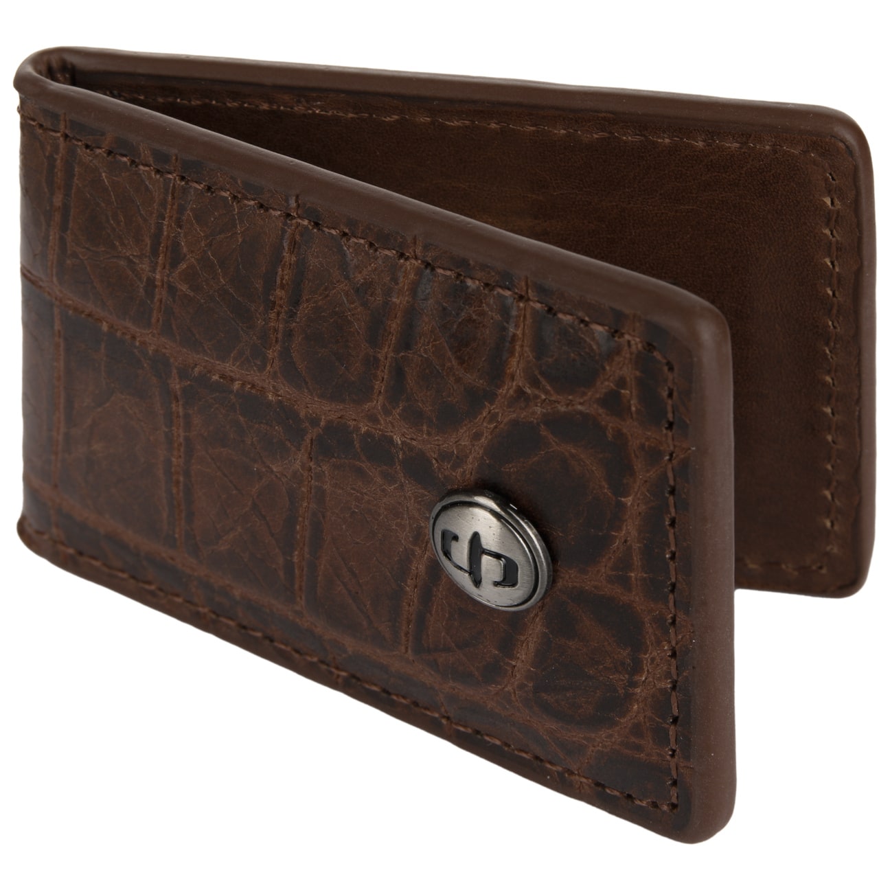 Croco Embossed Leather Money Clip von Stetson.eu