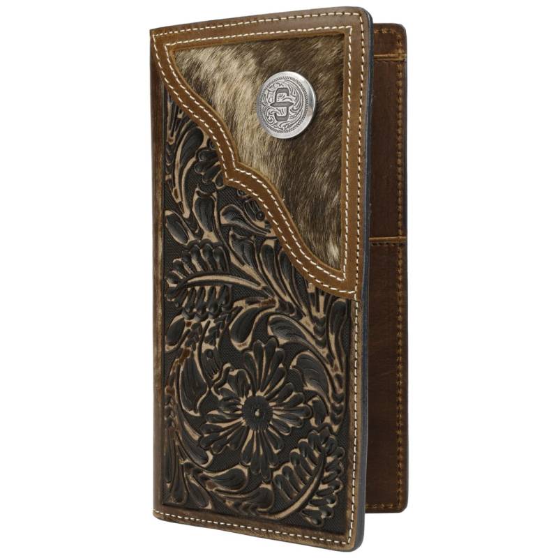 Hair-On-Hide Concho Leather Checkbook von Stetson.eu