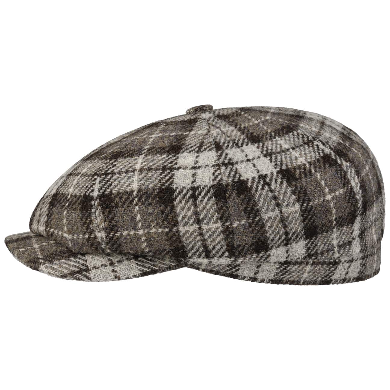 Hatteras Undyed Harris Tweed Flatcap von Stetson.eu