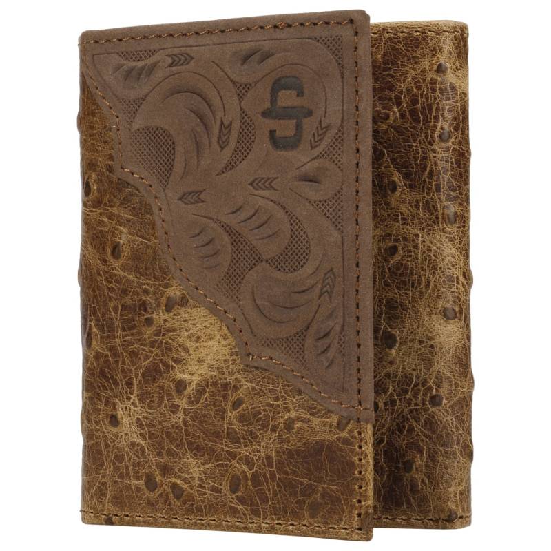 Ostrich Embossed Leather Wallet von Stetson.eu