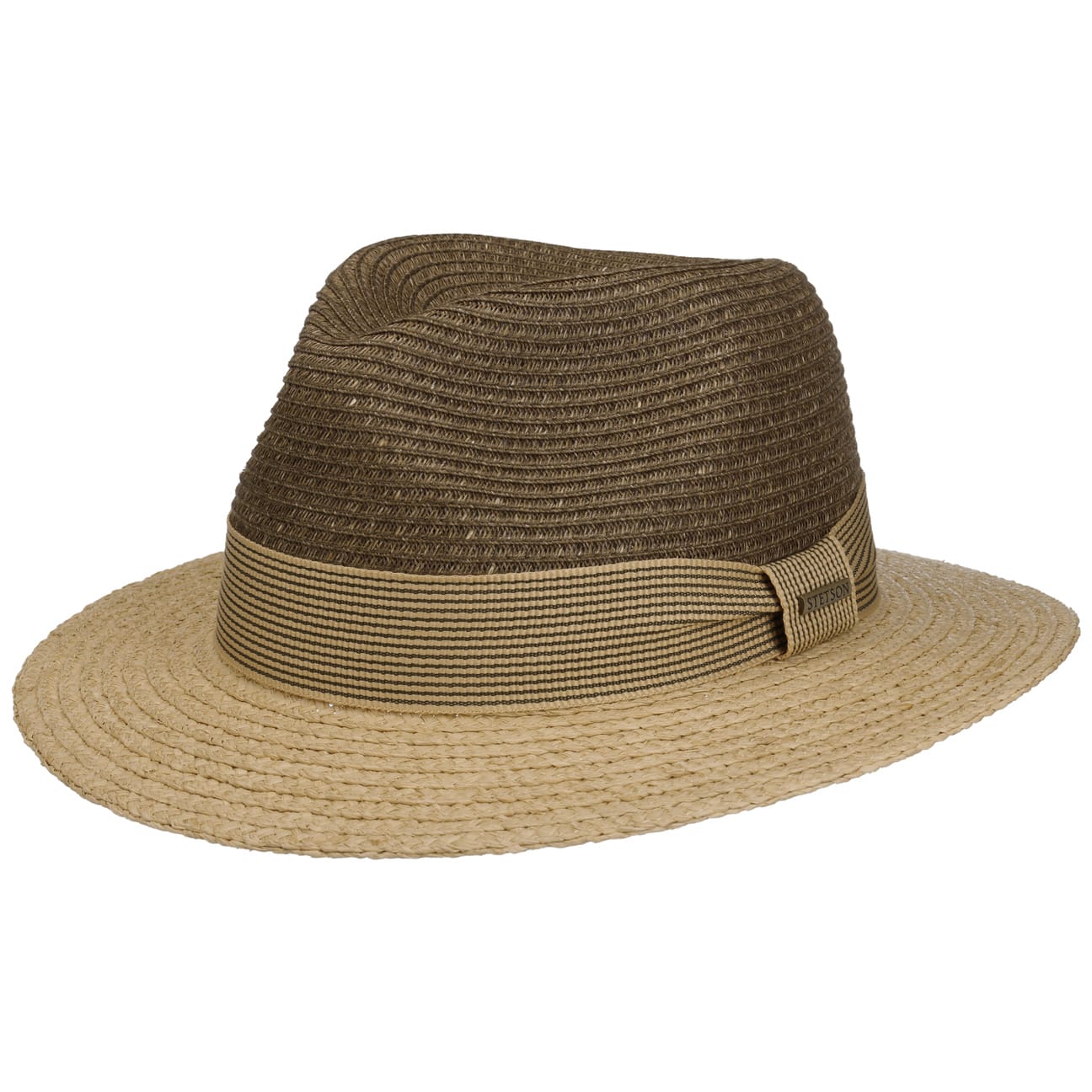 Twotone Toyo Traveller Raffiahut von Stetson.eu