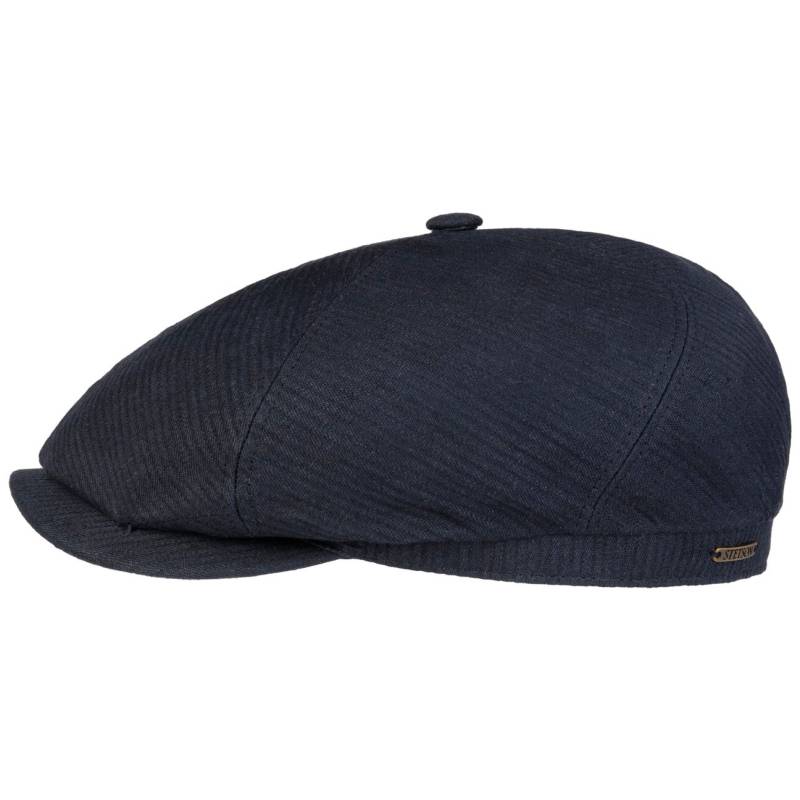 6 Panel Structure Leinen Flatcap by Stetson von Stetson