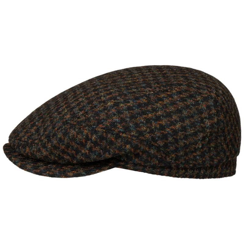 Harris Tweed Houndstooth Driver Flatcap by Stetson von Stetson