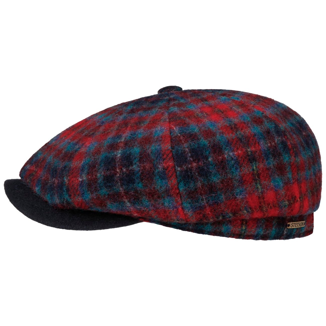 Hatteras Karlsen Wool Check Flatcap by Stetson von Stetson