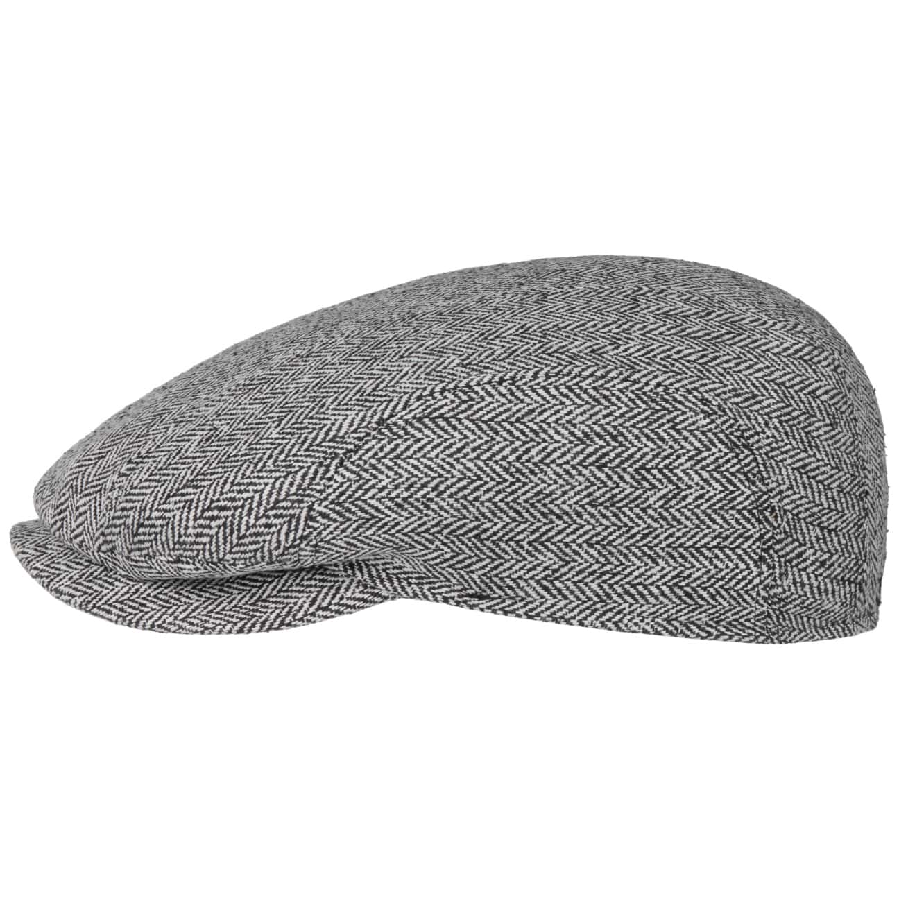 Herringbone Silk Driver Flatcap by Stetson von Stetson