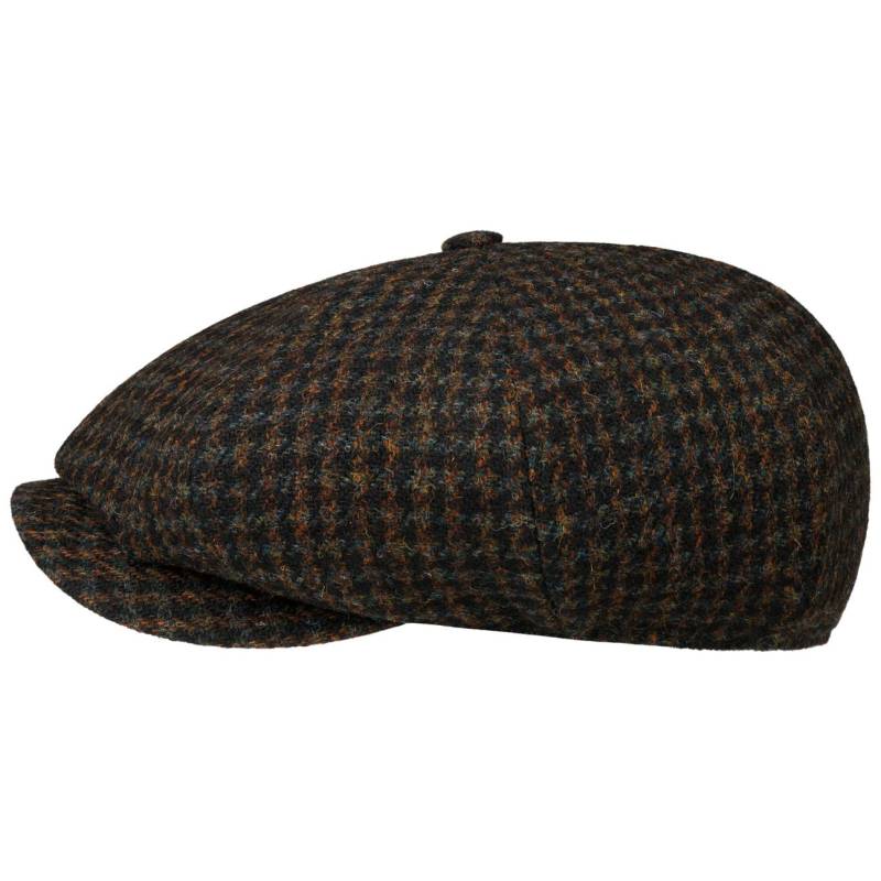 Harris Tweed Houndstooth Flatcap by Stetson von Stetson