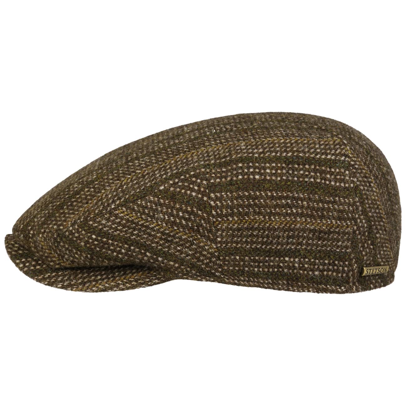 Kent Herringbone Stripe Flatcap by Stetson von Stetson