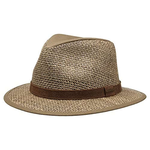 Stetson Medfield Seagrass Sommerhut - Sonnenhut Herren - Strohhut aus Seegras - Herrenhut Frühjahr/Sommer - Hut Natur XXL (62-63 cm) von Stetson