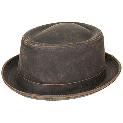 Stetson Pork Pie Hut Odenton Damen/Herren - Porkpie aus Baumwolle - Fedora Wasserabweisend & Sonnenschutz - Herrenhut Sommer/Winter - Musikerhut braun M (56-57 cm) von Stetson