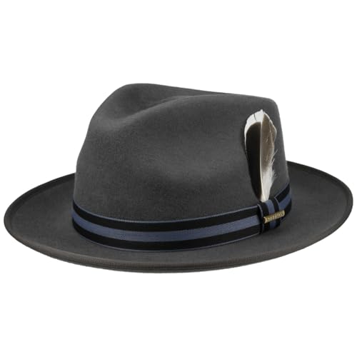 Stetson Adelaide Fedora Wollhut Herren Sommer Winter anthrazit XL (60-61 cm) von Stetson
