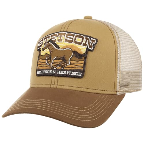 Stetson American Heritage Trucker Cap Snapback Herren Sommer Winter braun One Size von Stetson