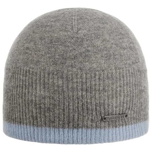 Stetson Andela Kaschmirmütze Beanie Wollmütze Wintermütze Strickmütze Damen/Herren - Herbst-Winter Winter - One Size grau-blau von Stetson