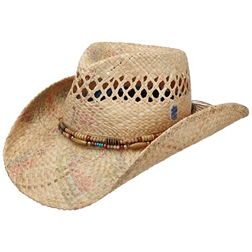 Stetson Arango Western Strohhut Sommerhut Sonnenhut Westernhut Cowboyhut Strandhut Damen - Frühling-Sommer Herbst-Winter - L (58-59 cm) Natur von Stetson