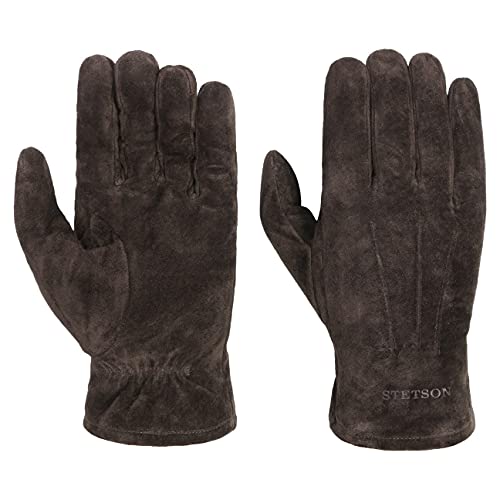 Stetson Basic Pigskin Lederhandschuhe Handschuhe Herrenhandschuhe Fingerhandschuhe (10 HS - dunkelbraun) von Stetson