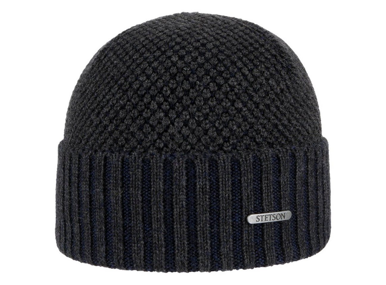 Stetson Beanie (1-St) Strickmütze mit Umschlag, Made in Italy von Stetson