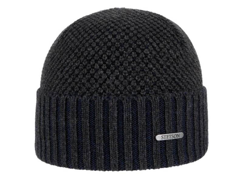 Stetson Beanie (1-St) Strickmütze mit Umschlag, Made in Italy von Stetson