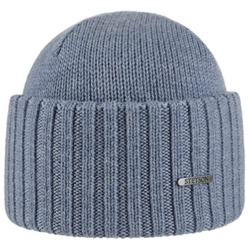 Stetson Beanie Merino Wool jeansblau Größe One Size von Stetson