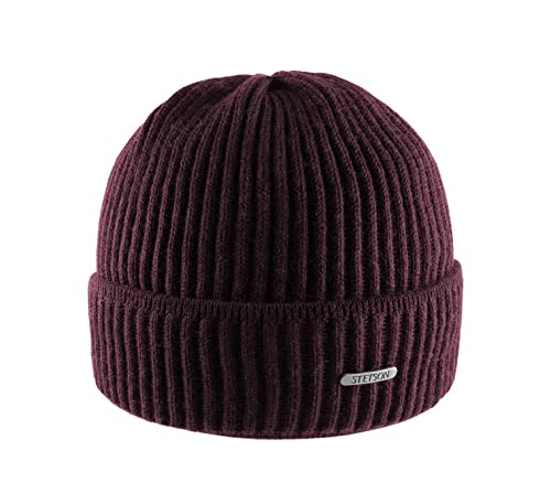 Stetson - Beanie Parkman Merino Wool - bordeaux-81 von Stetson