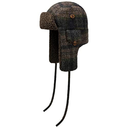 Stetson Beeswax Fliegermütze - Mehrfarbige Mütze - Klassische Pilotenmütze - Wintermütze mit Ohrenklappen - Herbst/Winter dunkelblau-braun M (56-57 cm) von Stetson