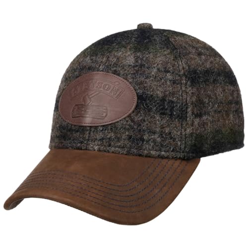 Stetson Beeswax Lumberjack Cap Basecap Baseballcap Wollcap Damen/Herren - mit Schirm, Futter, Futter Herbst-Winter - One Size grün von Stetson