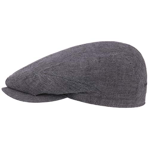 Stetson Belfast Leinen Sportmütze Herren - Made in Europe - Aus 100% Leinen - Gefüttert mit Baumwolle - Atmungsaktiv & hautsympathisch - Mit Ripsfutterband - Kappe Frühjahr/Sommer grau 59 cm von Stetson