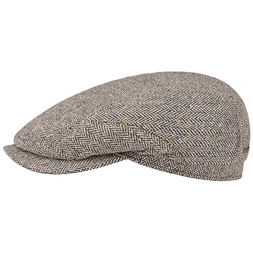 Stetson Belfast Silk Schiebermütze Herren - Flatcap aus Seide - Herrencap Made in EU - Seidenmütze Frühjahr/Sommer - Flat Cap beige 57 cm von Stetson