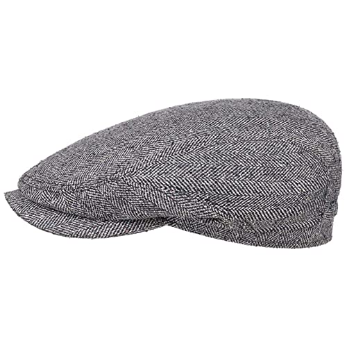 Stetson Belfast Silk Schiebermütze Herren - Flatcap aus Seide - Herrencap Made in EU - Seidenmütze Frühjahr/Sommer - Flat Cap blau-grau 57 cm von Stetson