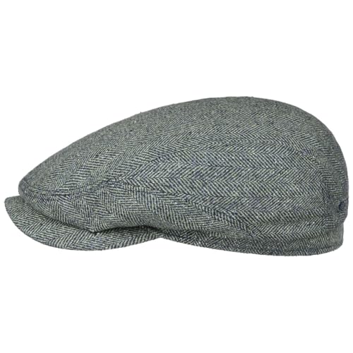 Stetson Belfast Silk Schiebermütze Herren Made in EU Frühjahr Sommer Flat Cap grün-blau 56 cm von Stetson