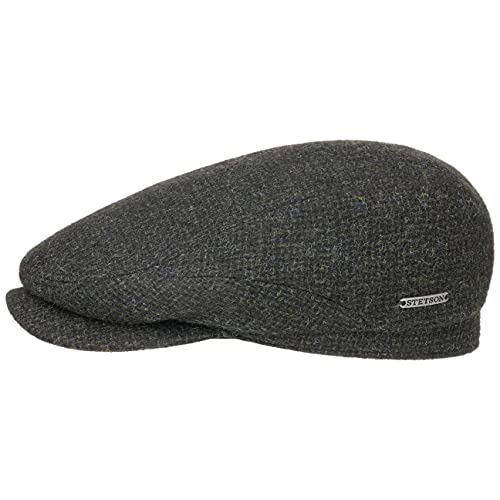 Stetson Belfast Tweed Flatcap - Schiebermütze Herren - Schirmmütze aus Wolle - Wintercap mit Baumwollinnenfutter - Wollcap Herbst/Winter - Herrenkappe Oliv 61 cm von Stetson