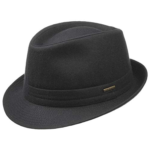 Stetson Benavides Trilby Wollhut Damen Herren Made in Italy Winter Hut Teflon-Beschichtung Herbst Winter schwarz 59 cm von Stetson
